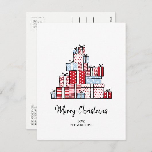 Weihnachtsgeschenke Feiertag Postkarte (Vorne/Hinten)