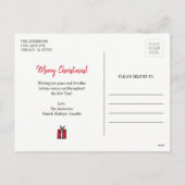 Weihnachtsgeschenke Feiertag Postkarte (Rückseite)