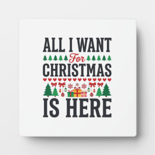 Weihnachtsgeschenke Feiertags-Typografie-Design Fotoplatte