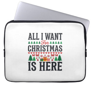 Weihnachtsgeschenke Feiertags-Typografie-Design Laptopschutzhülle