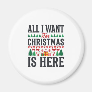Weihnachtsgeschenke Feiertags-Typografie-Design Magnet