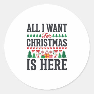 Weihnachtsgeschenke Feiertags-Typografie-Design Runder Aufkleber