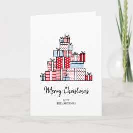 Weihnachtsgeschenke Feiertagsgrußkarte Feiertagskarte