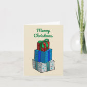 Weihnachtsgeschenke Feiertagskarte (Vorderseite)