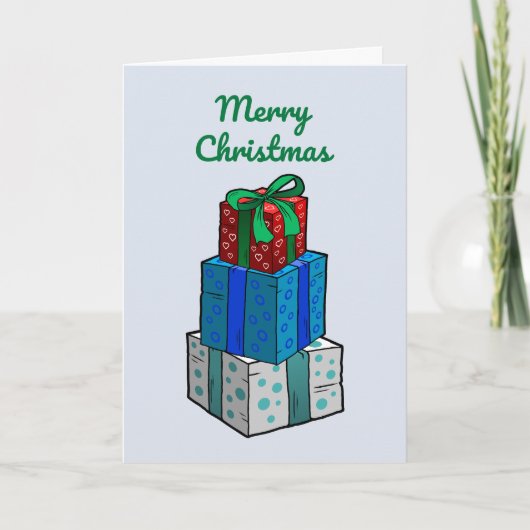 Weihnachtsgeschenke Feiertagskarte (Vorderseite)