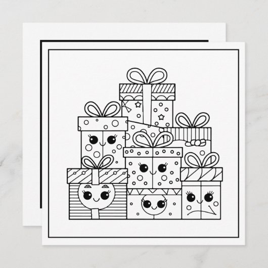 Weihnachtsgeschenke Feiertagskarte (Vorne/Hinten)