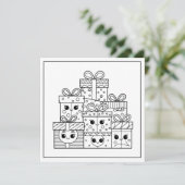 Weihnachtsgeschenke Feiertagskarte (Stehend Vorderseite)