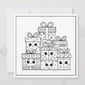 Weihnachtsgeschenke Feiertagskarte (Vorderseite)