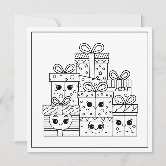 Weihnachtsgeschenke Feiertagskarte (Vorderseite)