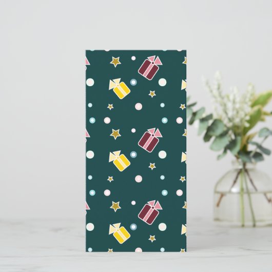 Weihnachtsgeschenke Feiertagskarte (Stehend Vorderseite)