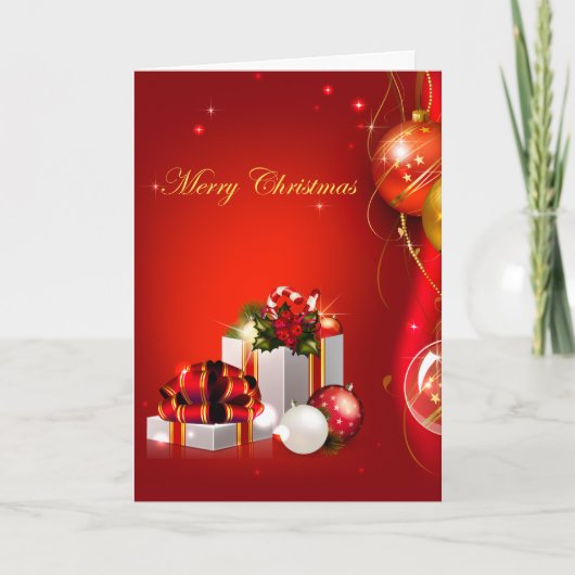 Weihnachtsgeschenke Feiertagskarte (Vorderseite)