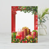 Weihnachtsgeschenke Feiertagskarte (Stehend Vorderseite)