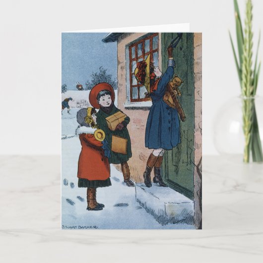 Weihnachtsgeschenke Feiertagskarte (Vorderseite)