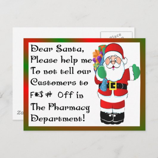 Weihnachtsgeschenke Feiertagspostkarte (Vorne/Hinten)