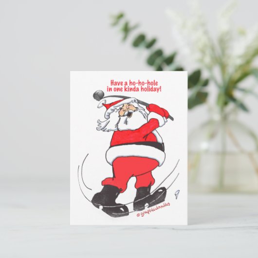 Weihnachtsgeschenke. Feiertagspostkarte (Stehend Vorderseite)