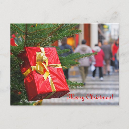 Weihnachtsgeschenke Feiertagspostkarte (Vorderseite)