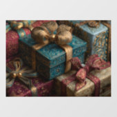Weihnachtsgeschenke Fensteraufkleber (Blatt)