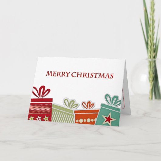 Weihnachtsgeschenke, frohe Weihnachten (Vorderseite)