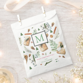 Weihnachtsgeschenke Frohe Weihnachtsmonogramm Geschenktütchen