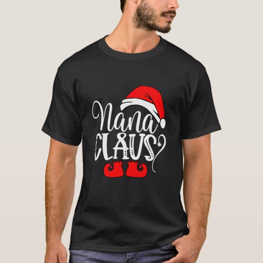 Weihnachtsgeschenke Funny Nanna Santa Nana Clau T-Shirt (Vorderseite)