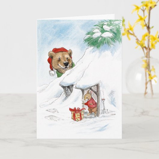 Weihnachtsgeschenke für alle! karte (Gelbe Blume)