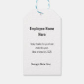 Weihnachtsgeschenke für Angestellte Geschenkanhänger (Rückseite)