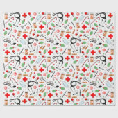 Weihnachtsgeschenke für Ärzte oder Krankenschweste Geschenkpapier (Flach)