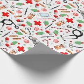 Weihnachtsgeschenke für Ärzte oder Krankenschweste Geschenkpapier (Ecke)