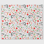 Weihnachtsgeschenke für Ärzte oder Krankenschweste Geschenkpapier (Flach)