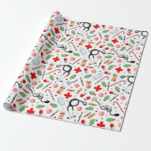 Weihnachtsgeschenke für Ärzte oder Krankenschweste Geschenkpapier (Ungerollt)