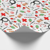 Weihnachtsgeschenke für Ärzte oder Krankenschweste Geschenkpapier (Ecke)