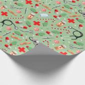 Weihnachtsgeschenke für Ärzte oder Krankenschweste Geschenkpapier (Ecke)