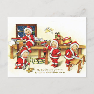 Weihnachtsgeschenke für brave Jungen Postkarte