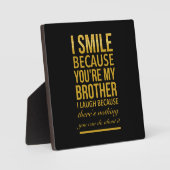 Weihnachtsgeschenke für Brüder von großer Schweste Fotoplatte (Vorderseite)