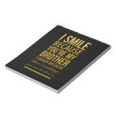 Weihnachtsgeschenke für Brüder von großer Schweste Notizblock (Rotiert)