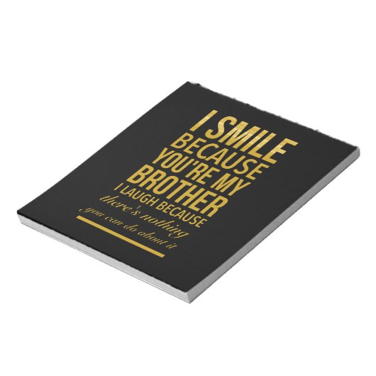 Weihnachtsgeschenke für Brüder von großer Schweste Notizblock (Rotiert)