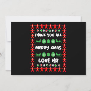 Weihnachtsgeschenke für die Personalabteilung Feiertagskarte