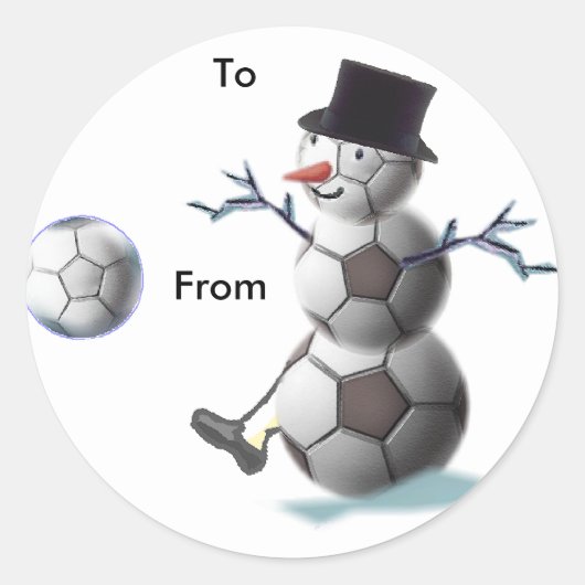 Weihnachtsgeschenke für Fußball Runder Aufkleber (Vorderseite)