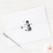 Weihnachtsgeschenke für Fußball Runder Aufkleber (Umschlag)