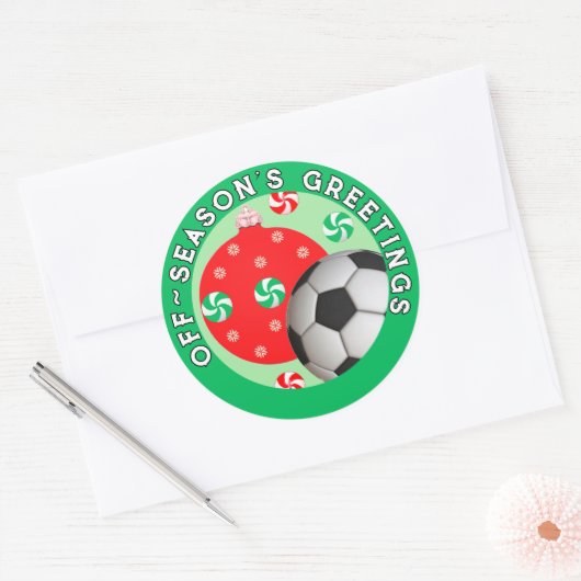 Weihnachtsgeschenke für Fußball Runder Aufkleber (Umschlag)