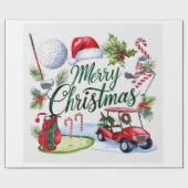 Weihnachtsgeschenke für Golfer Geschenkpapier (Flach)
