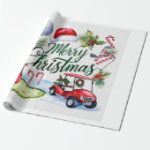 Weihnachtsgeschenke für Golfer Geschenkpapier (Ungerollt)