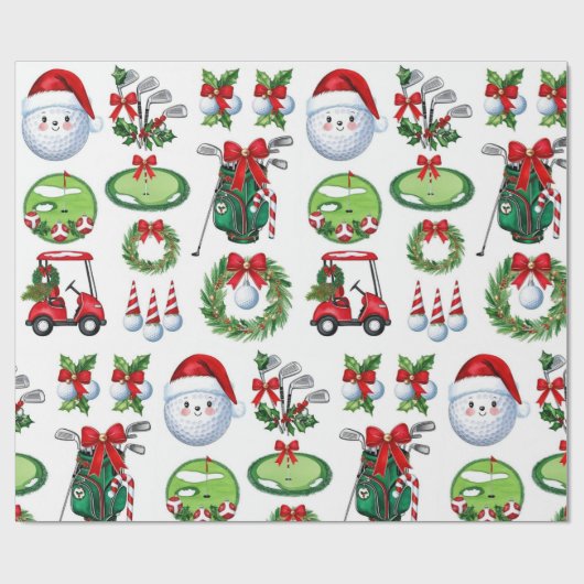 Weihnachtsgeschenke für Golfer Geschenkpapier (Flach)