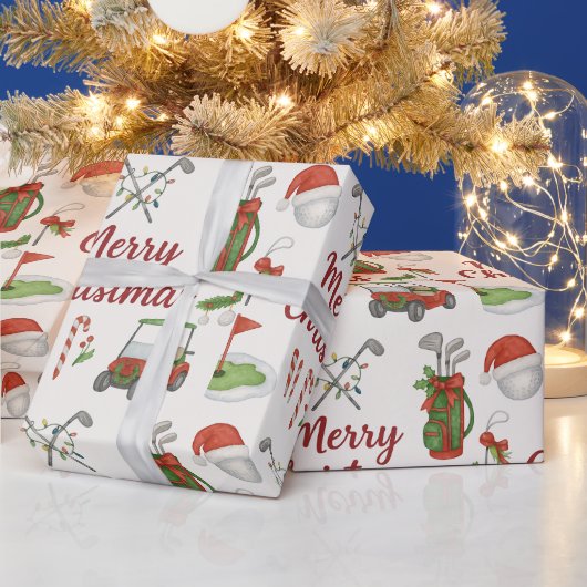 Weihnachtsgeschenke für Golfer Geschenkpapier (Feiertage)