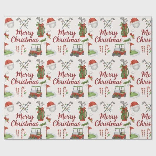 Weihnachtsgeschenke für Golfer Geschenkpapier (Flach)