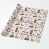 Weihnachtsgeschenke für Golfer Geschenkpapier (Ungerollt)