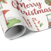 Weihnachtsgeschenke für Golfer Geschenkpapier (Rolleneckpunkt)