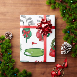 Weihnachtsgeschenke für Golfer Geschenkpapier