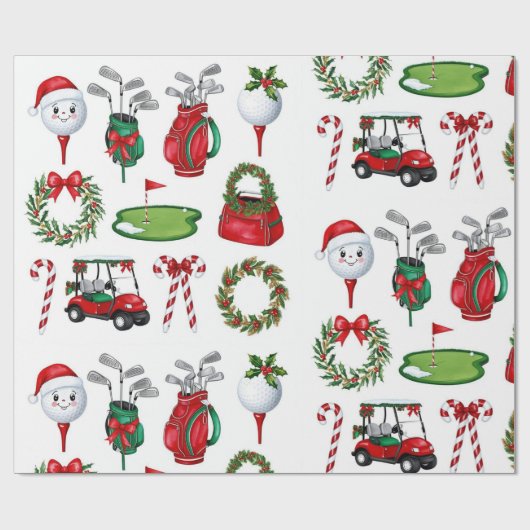 Weihnachtsgeschenke für Golfer Geschenkpapier (Flach)