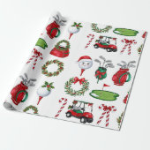 Weihnachtsgeschenke für Golfer Geschenkpapier (Ungerollt)